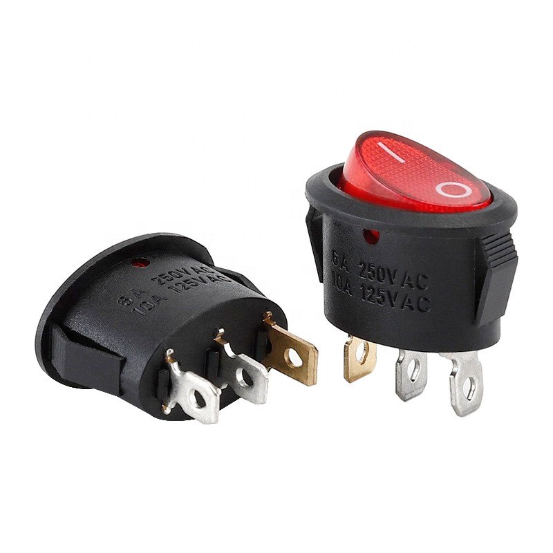 KCD1 Ellipse Oval SPST SPDT on OFF Boat Rocker Power Switch