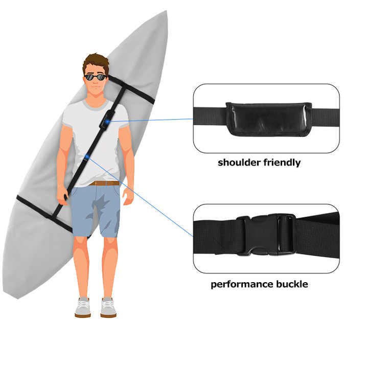 STARRYHEART Strap Design Waterproof Kayak Boat Cover Lightweight Canoe Kayak Boat Cover