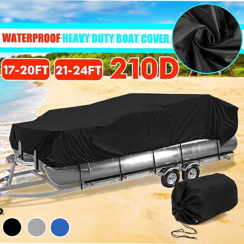 Feitine Boat Cover Fishing Boat Waterproof Boat Cover with Storage Bag up to 16ft-18.5ft Long X 94" Wide