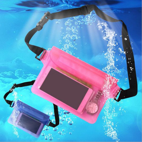 PVC Large Waterproof Phone Pouch Fanny Pack Floating Dry Bag Swimming Waist Bag Underwater Ski Drift Diving for iPhone