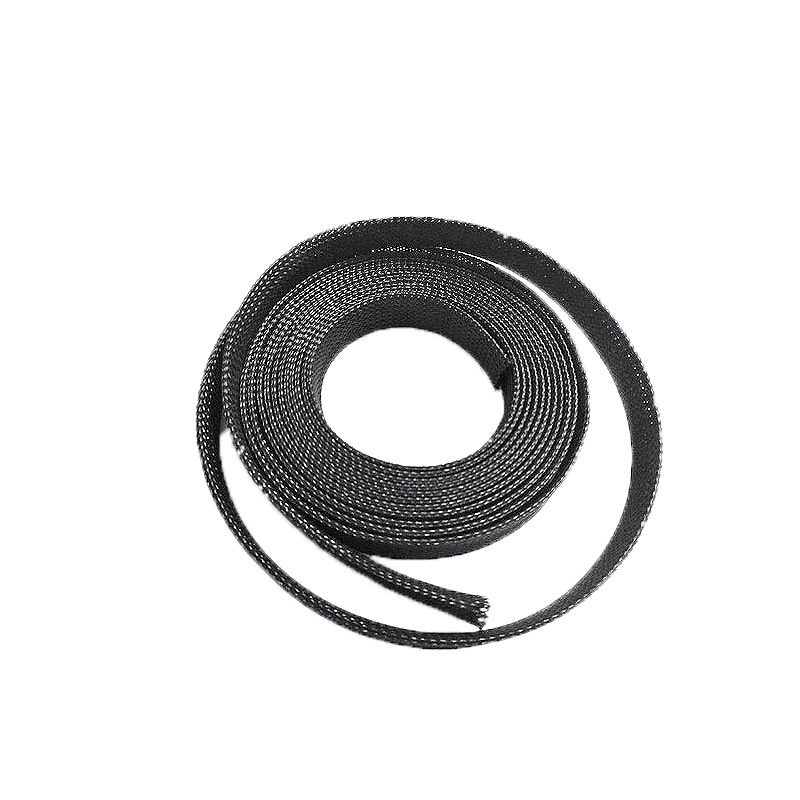 2 1/2 Black Insulated PET Expandable Braided Cable Scuff Sleeving Self-Closing Split PPS Cable Sleeves