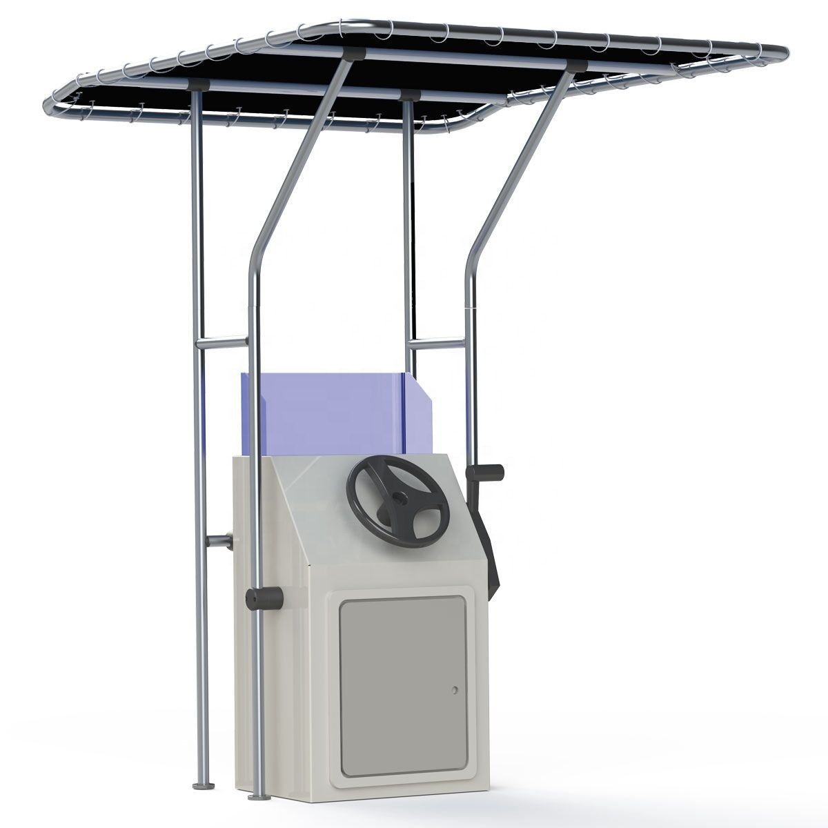 Heavy Duty T-Top Deck Mount Boat Console Cover Dyed Polyester Canvas Top Canopy Water Sun UV Protection