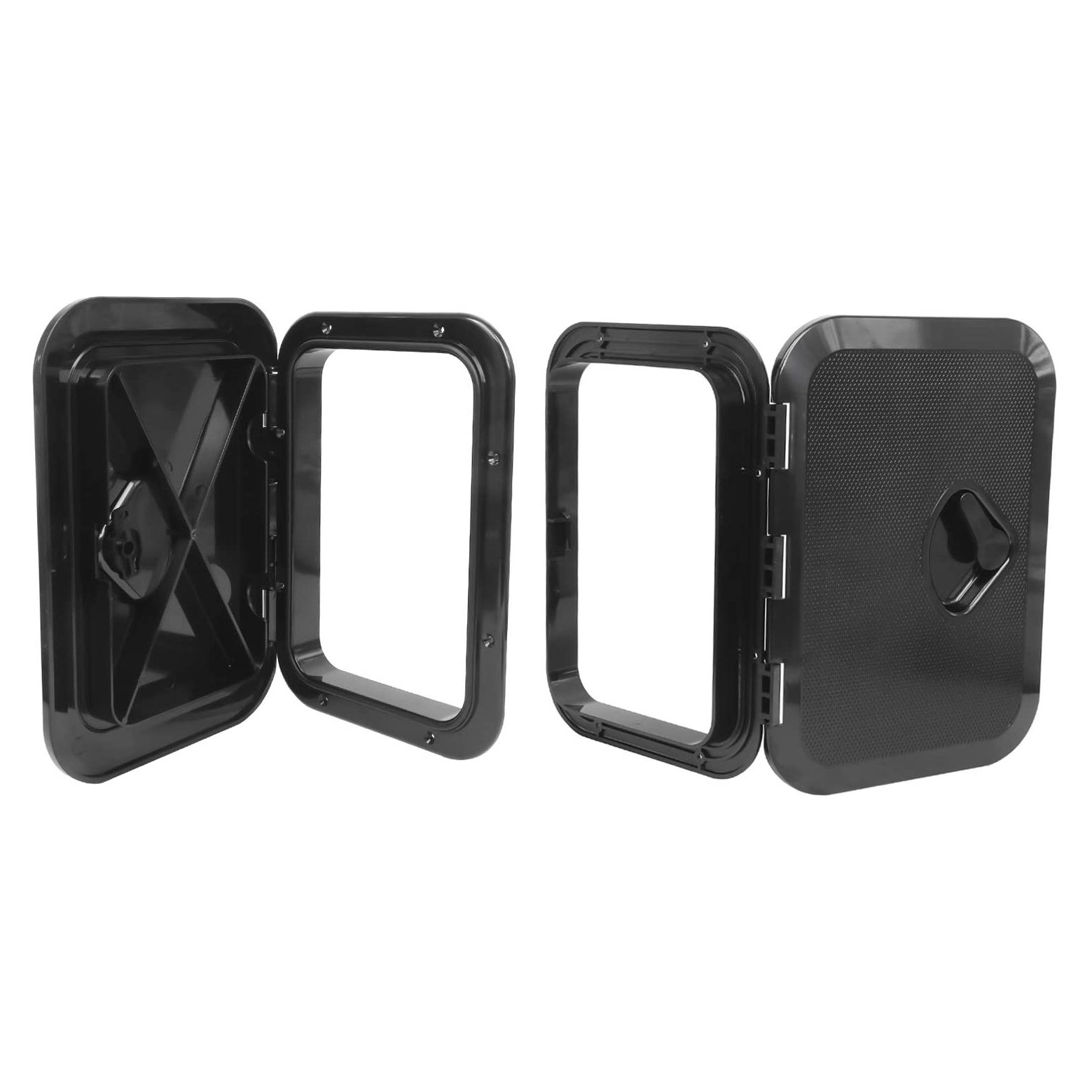 ABS Marine Square Boat Deck Hatch Boat Access Hatch in Black & White Colors