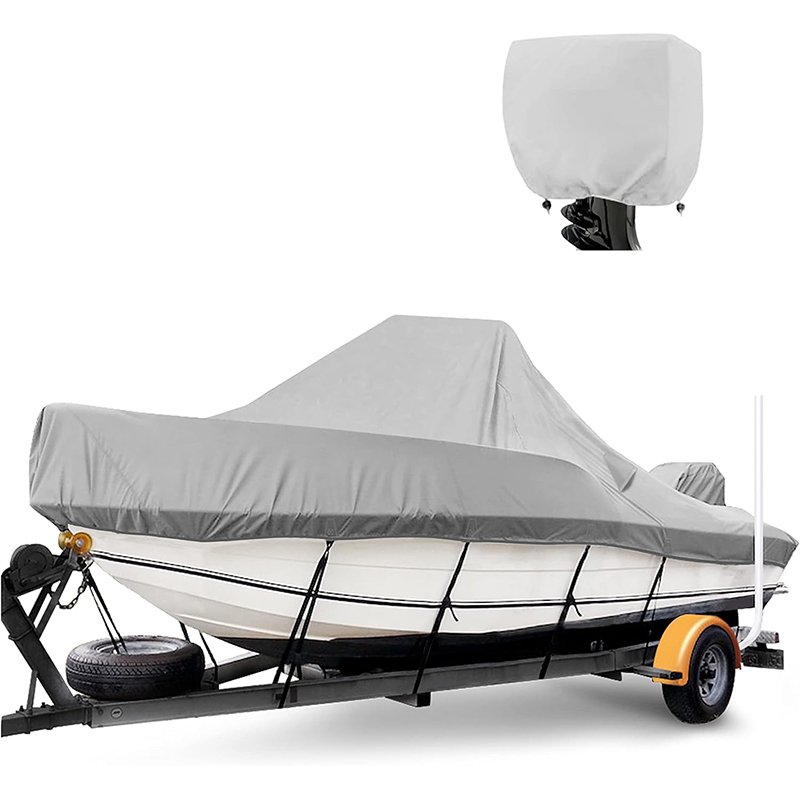 Factory Customized 600D Oxford Cloth Boat Cover Waterproof Anti-Cruise Wheel Yacht Protection Cover for Outdoor Fish Boating