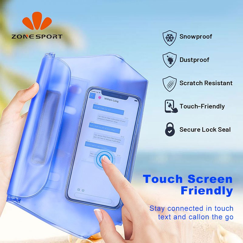 Universal Waterproof Mobile Fanny Pack Beach Swimming Dry Bag Pvc Waterproof Phone Bag Pouch With Waist Belt