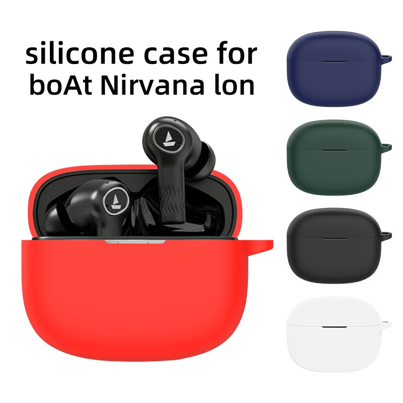Colorful Simple Shockproof Soft Thin Silicone Protective Case for BoAT Nirvana Ion Airdopes