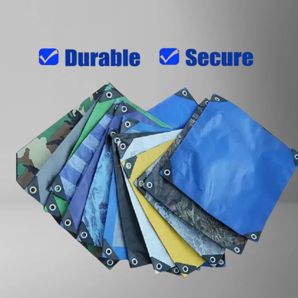 Heavyweight Outdoor Awning Sun Shade 200gsm Waterproof PE Tarpaulin Coated Water Resistant Camping Boat Truck Tarpaulin
