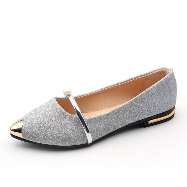 2024 Spring New Frosted Female Shoe Cover Toe Flat Shoes Casual Fashion Shallow Mouth Single Shoe Wholesale