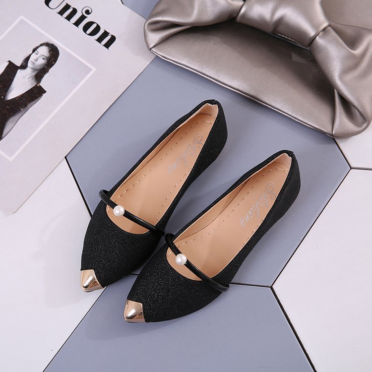 2024 Spring New Frosted Female Shoe Cover Toe Flat Shoes Casual Fashion Shallow Mouth Single Shoe Wholesale