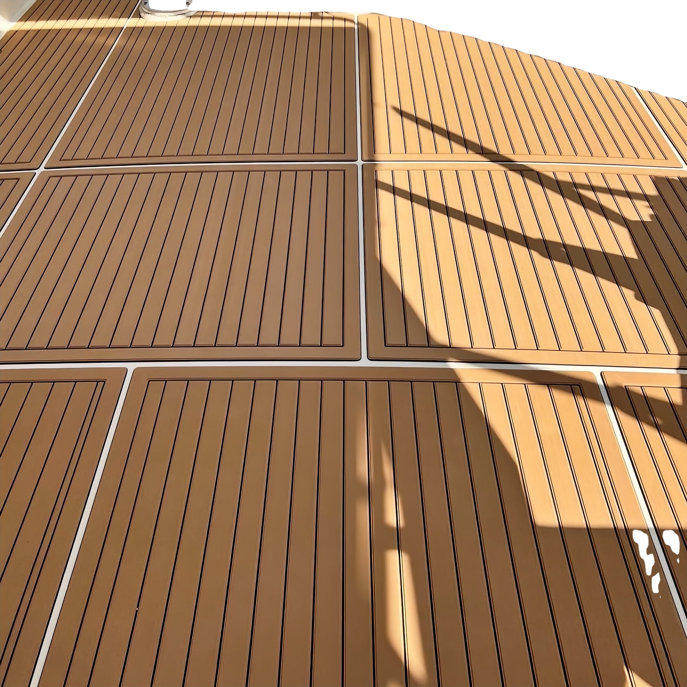 HEROES Deep Brown With Black Line 6mm Anti-Skid Composite Faux Teak Yacht Boat RV Recreational Car EVA Foam Marine Decking