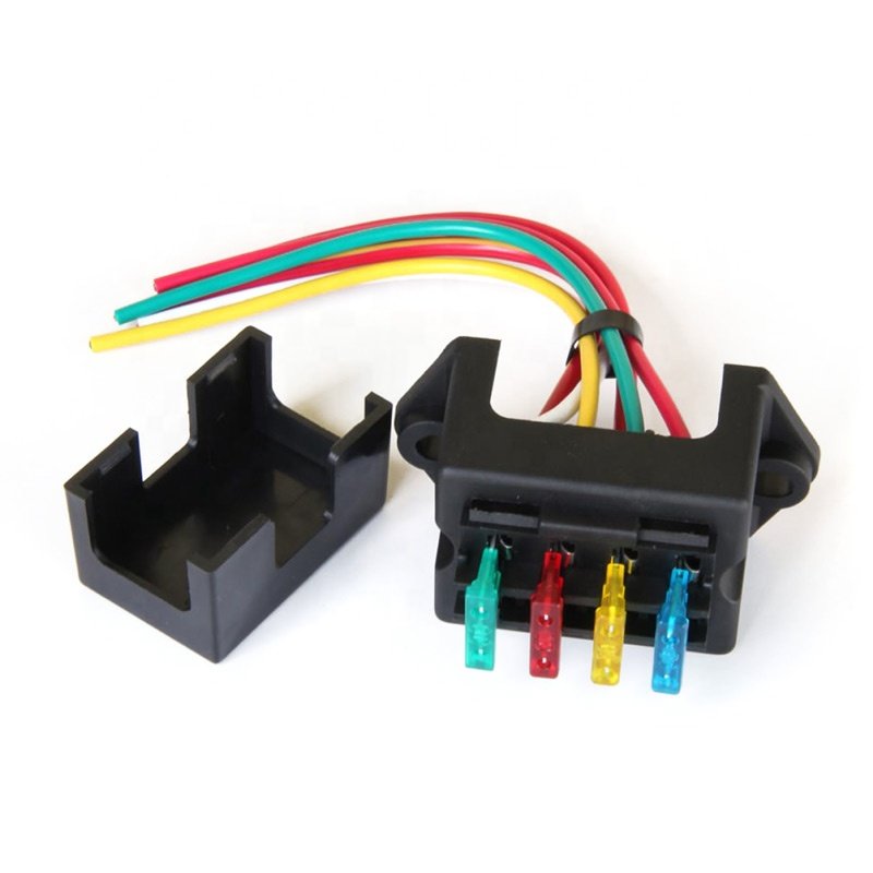 Universal 4 6 8 10 12 Way Circuit ATC ATO Blade Fuse Holder Block Box DC 32V with Wire Modification for Bus Trailer Ship Tanker