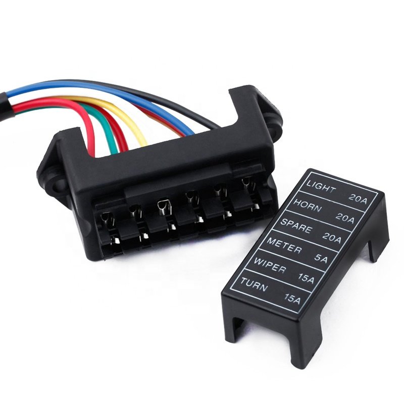 Universal 4 6 8 10 12 Way Circuit ATC ATO Blade Fuse Holder Block Box DC 32V with Wire Modification for Bus Trailer Ship Tanker