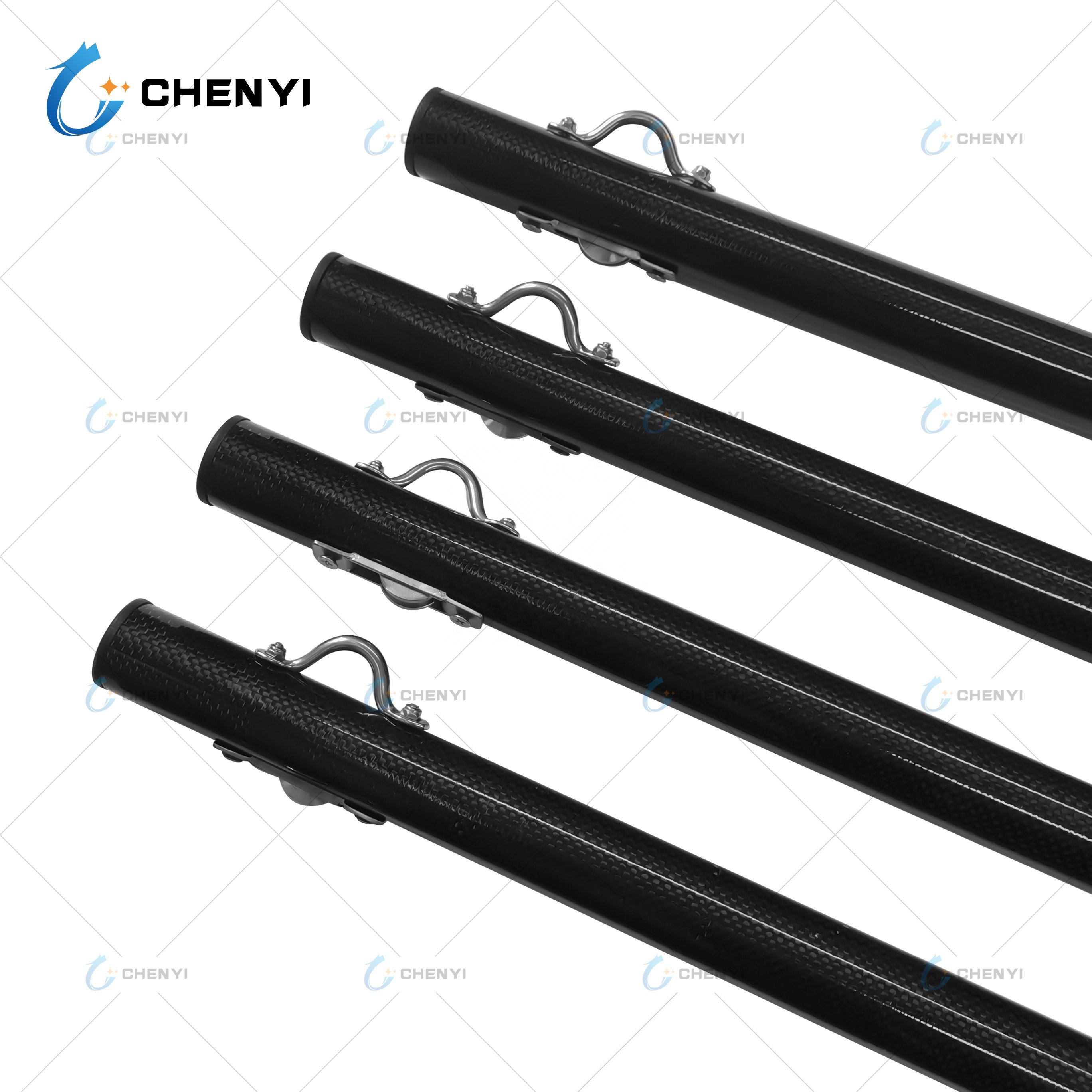 Adjustable 2200mm Coloful Cover Carbon Fiber Support Poles Boat Shade Sail Pole