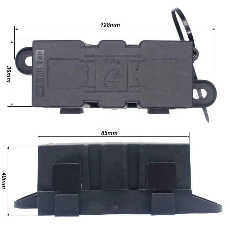 50- 300A MEGA Fuse Holder 12V Car 32V Inline Battery Blade Mega Fuse Block with Cover for Boat Bus Automotive