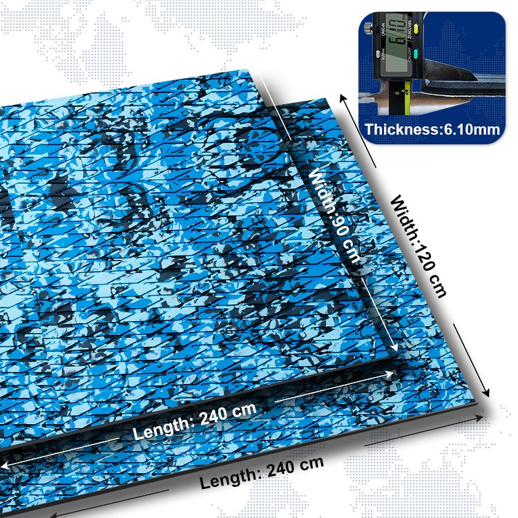 New Style Ocean Camo EVA Foam Sheet For Deck Bass Boat Matting And Fishing Boat Flooring Marine Supplies