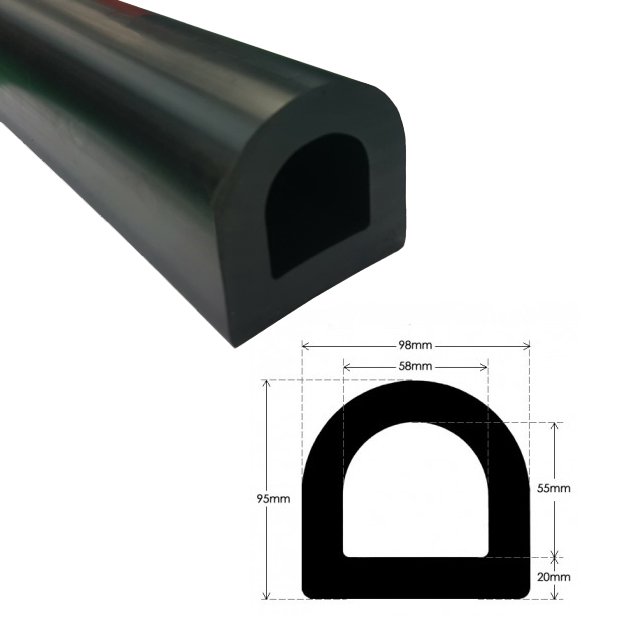 Rubber Fender Docking Bumper Fenders Rail Boat Marine Accessories