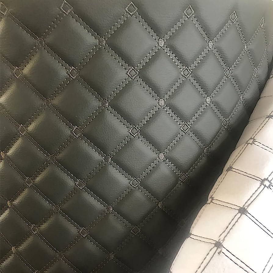 Fashion Car Interior Embroidery Quilted Leather With Foam Sofa Car Seat Covering Various Design Pattern Free Sample