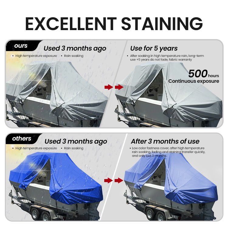 STARRYHEART Fabric Custom Anti-UV Jumbo 300D Polyester Boat Cover Waterproof Marine Boat Cover