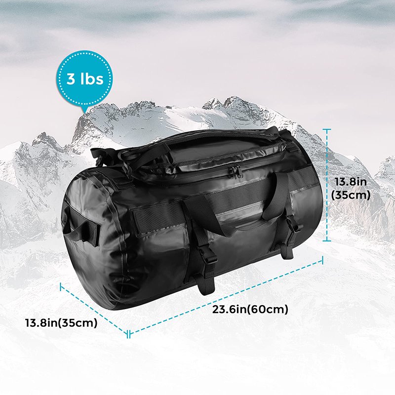 Manufacturer Custom Logo 60L PVC Dry Bag Waterproof Swimming Dry Bag for Hiking and Camping Large Capacity Backpack