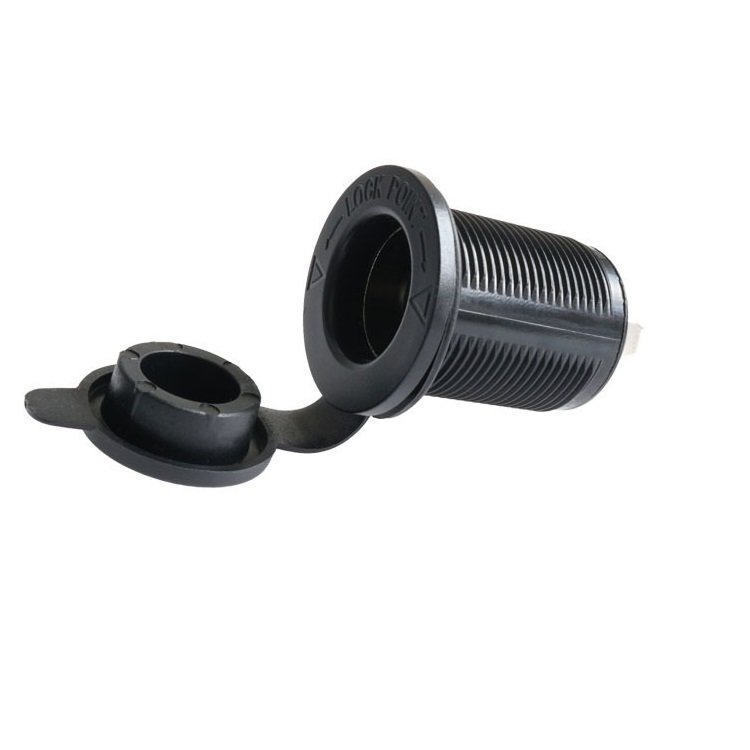 Cigarette Lighter Socket DC 12V Power Outlet Socket Replacement with Cover for Car Marine Motorcycle