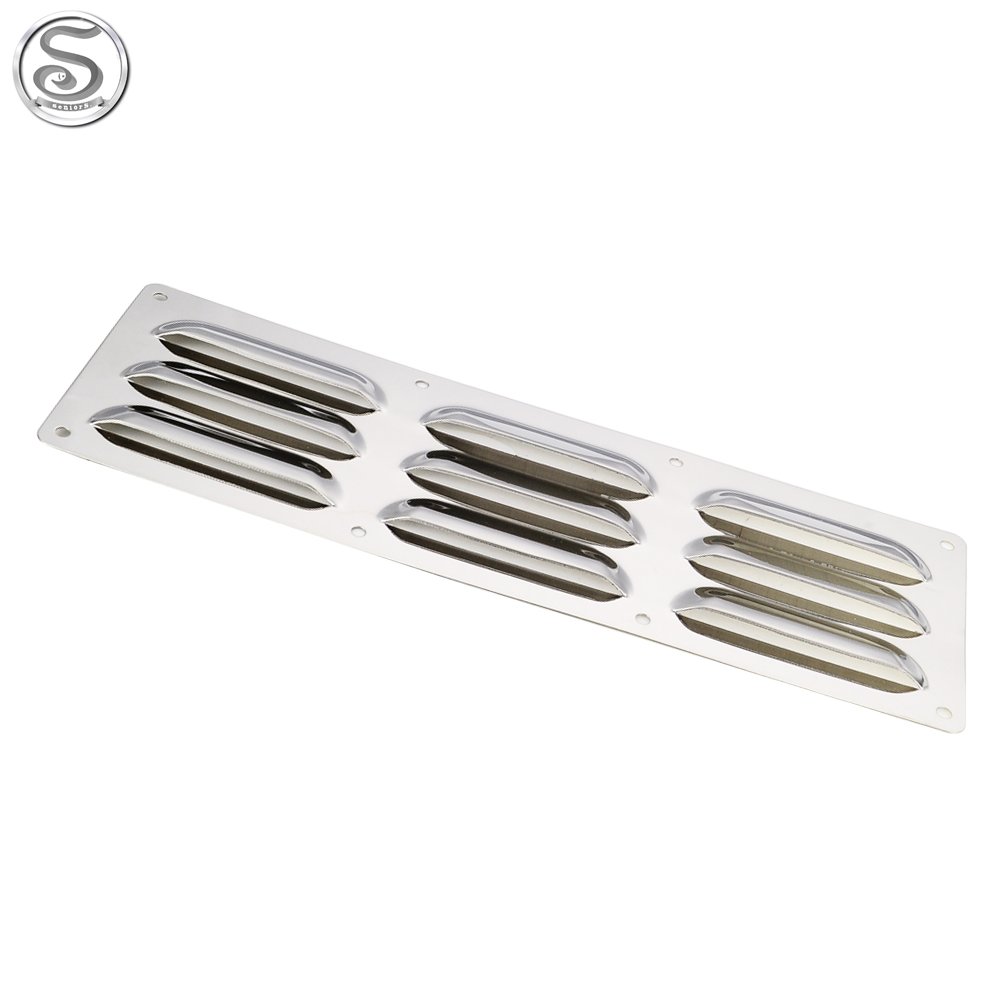Marine Hardware Stainless Steel 304 Air Vent Louvred Grill Cover Ventilation Louvre Grille Louvred