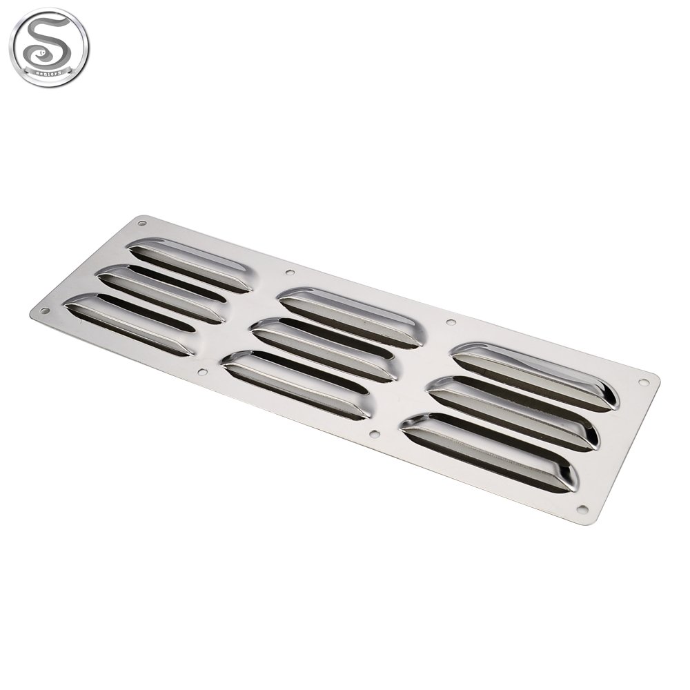 Marine Hardware Stainless Steel 304 Air Vent Louvred Grill Cover Ventilation Louvre Grille Louvred