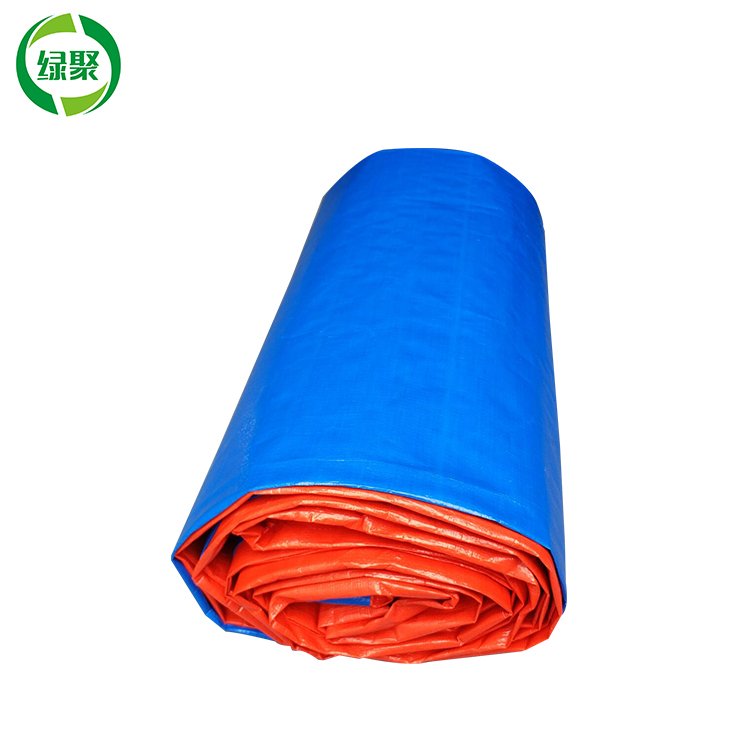 Custom Good Price Polyethylene Tarp, HDPE Tarpaulin Rolls Blue & Orange PE Tarpaulin