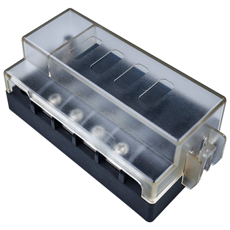 32V 100A 4 Way Circuit Boat Auto ATC ATO Blade Fuse Box Block Holder With Cover