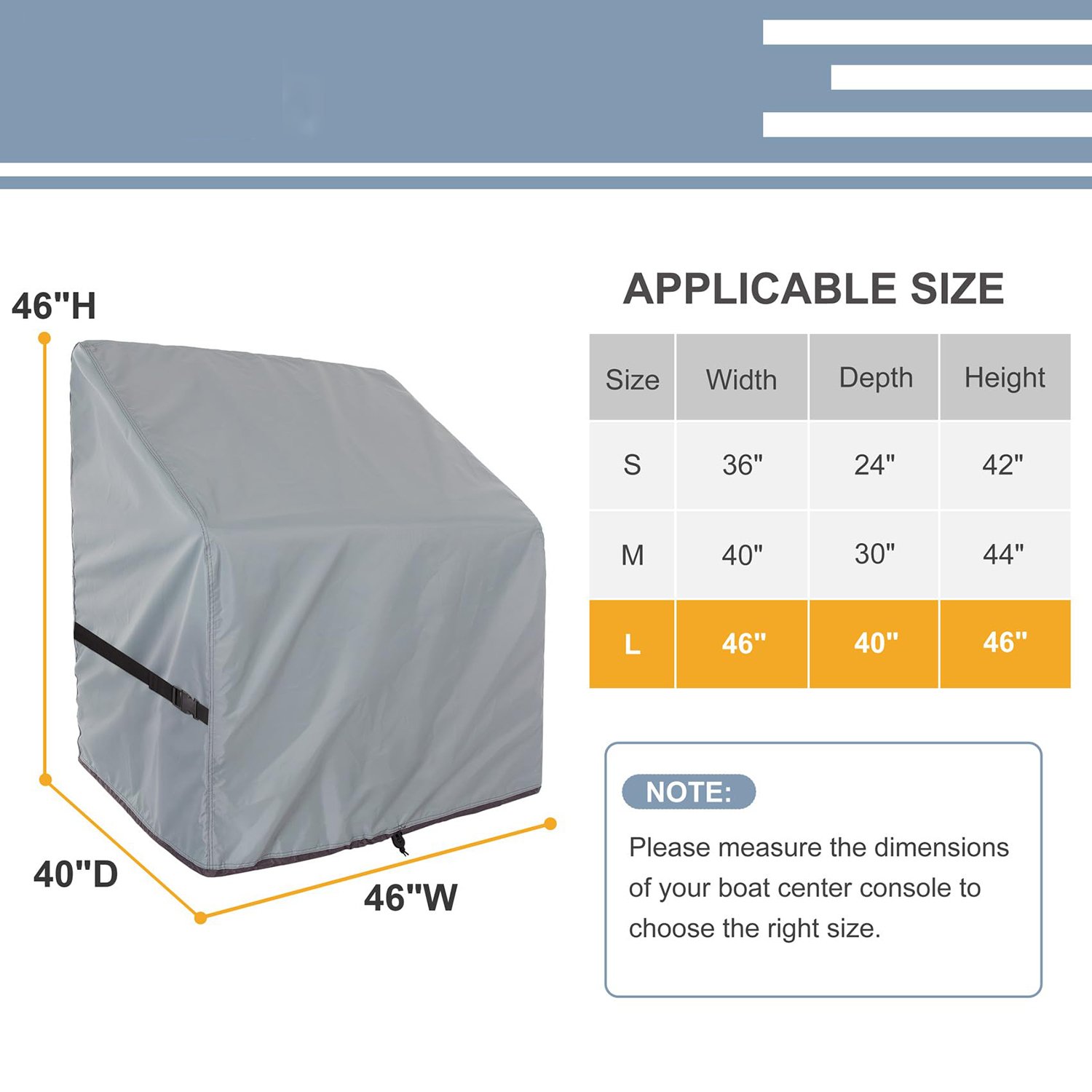Factory Customized Size Waterproof Marine Grade 600D Oxford UV-Protection Helm Covers Trailerable Boat Center Console Cover