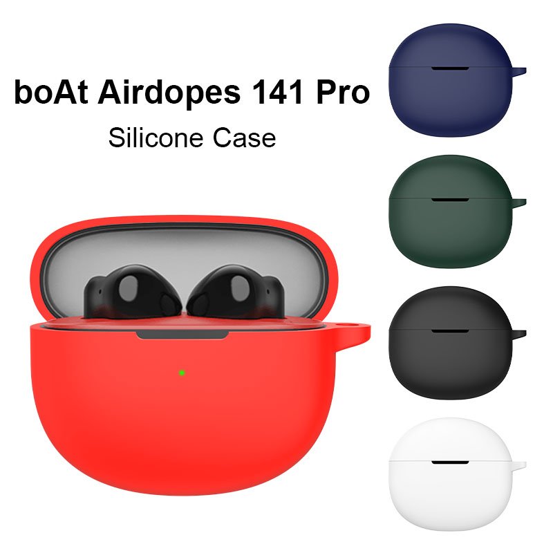 Shockproof Silicone Case Protective Cover for Boat Airdopes 141 Pro Earphone Accessories