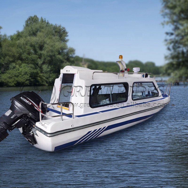 600 Full Covered Cabin Ocean Patrol Cruiser 19.6ft/6m Fiberglass High Speed Fishing Boat