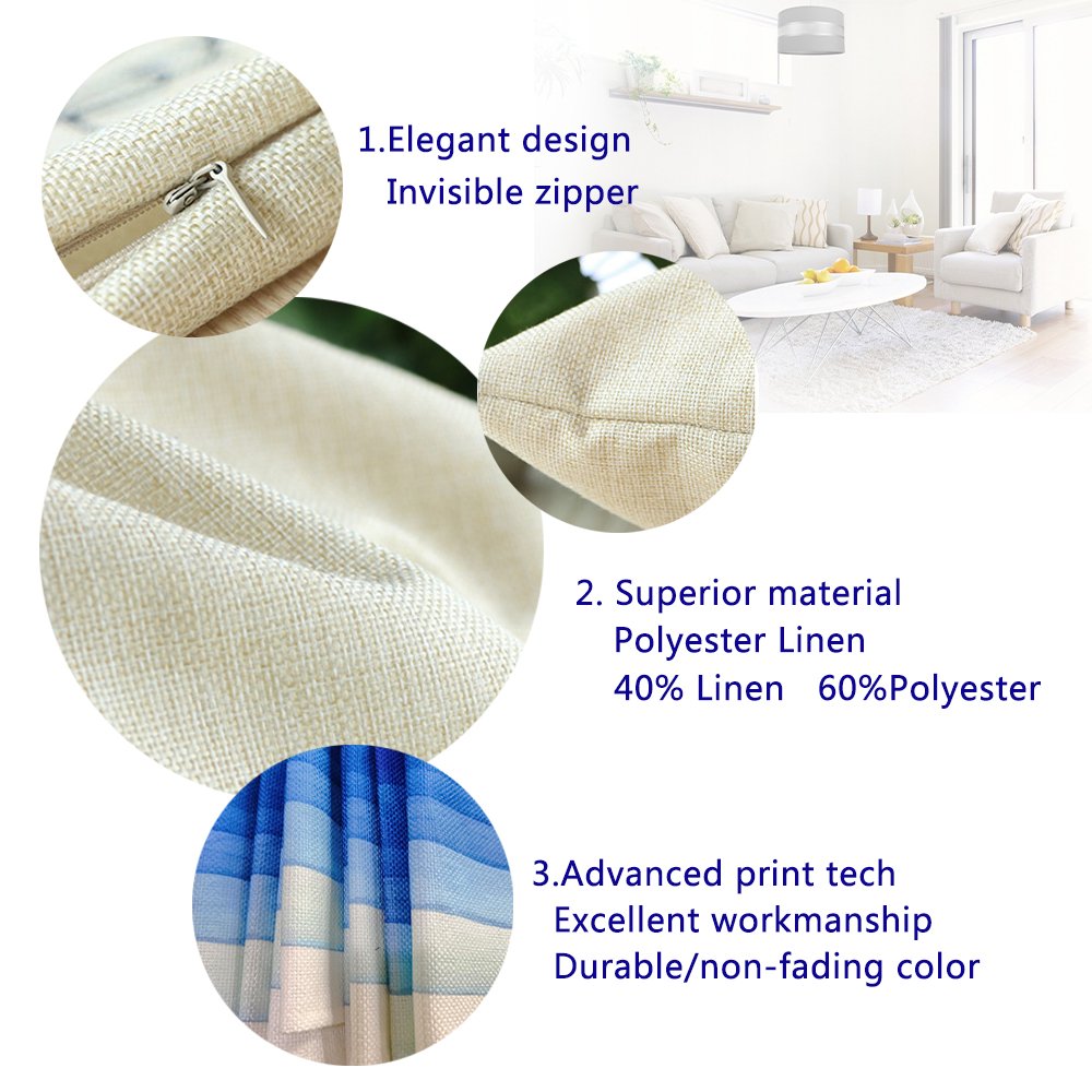 Scenery Decorative Cushion Cover Boat Pattern Throw Pillow Case Home Sofa Pillowcase Suitable for Indoor Car Office Decor