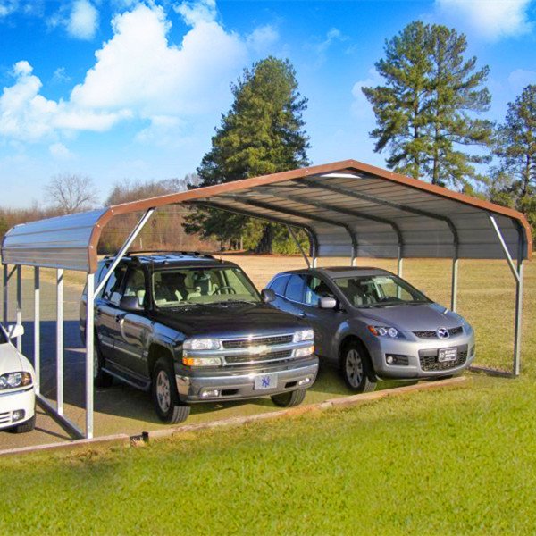 20' X 20' X 8' Height Steel Metal Carport / Car Canopy Pavilion for Sale