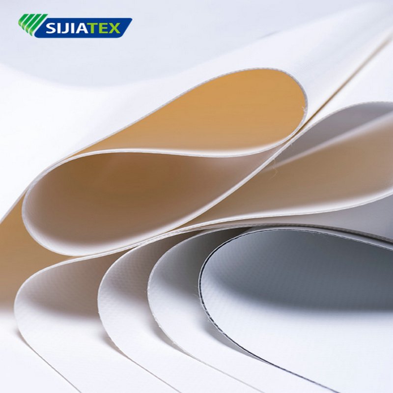 GRS Certification Recycled Polyester Mesh Coated Pvc High Tear-resistant Pvc Fabric for Truck Covers Outdoor Tent Swimming Pool