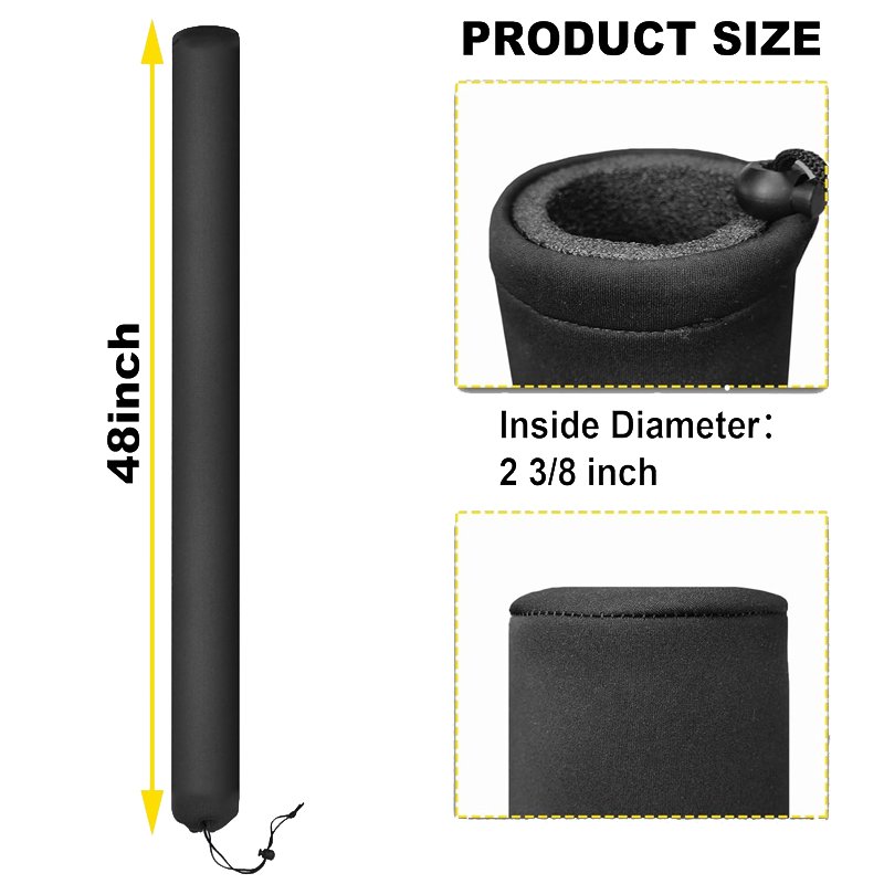 Heavy Duty Canvas Boat Trailer Capped Guide Pole Pad Cover Boat Trailer Guide Pole Pad and Cover