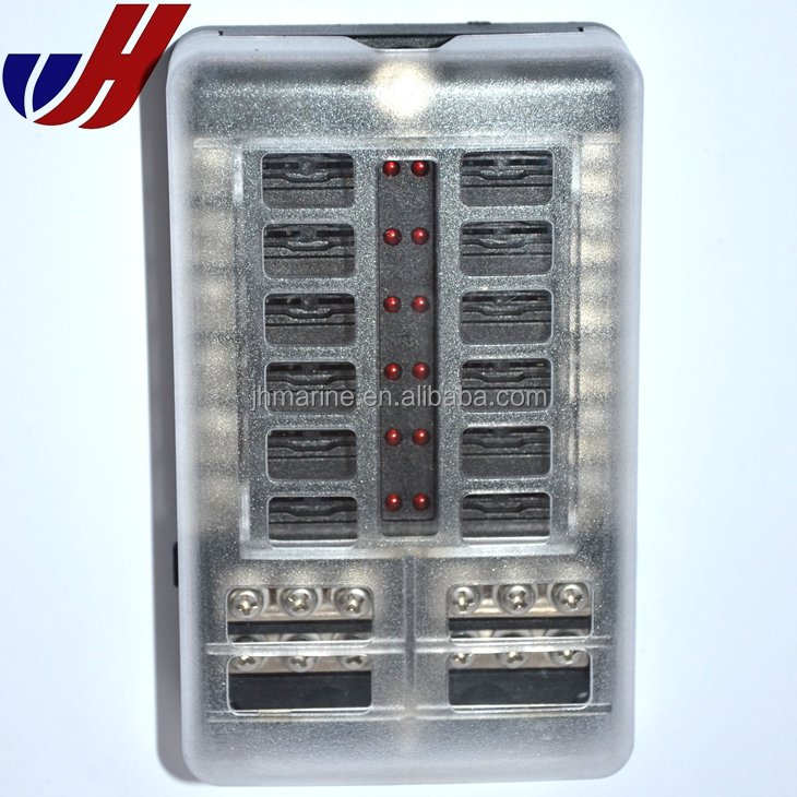Universal 12 Way 12V Blade Marine Caravan Auto Car Fuse Box