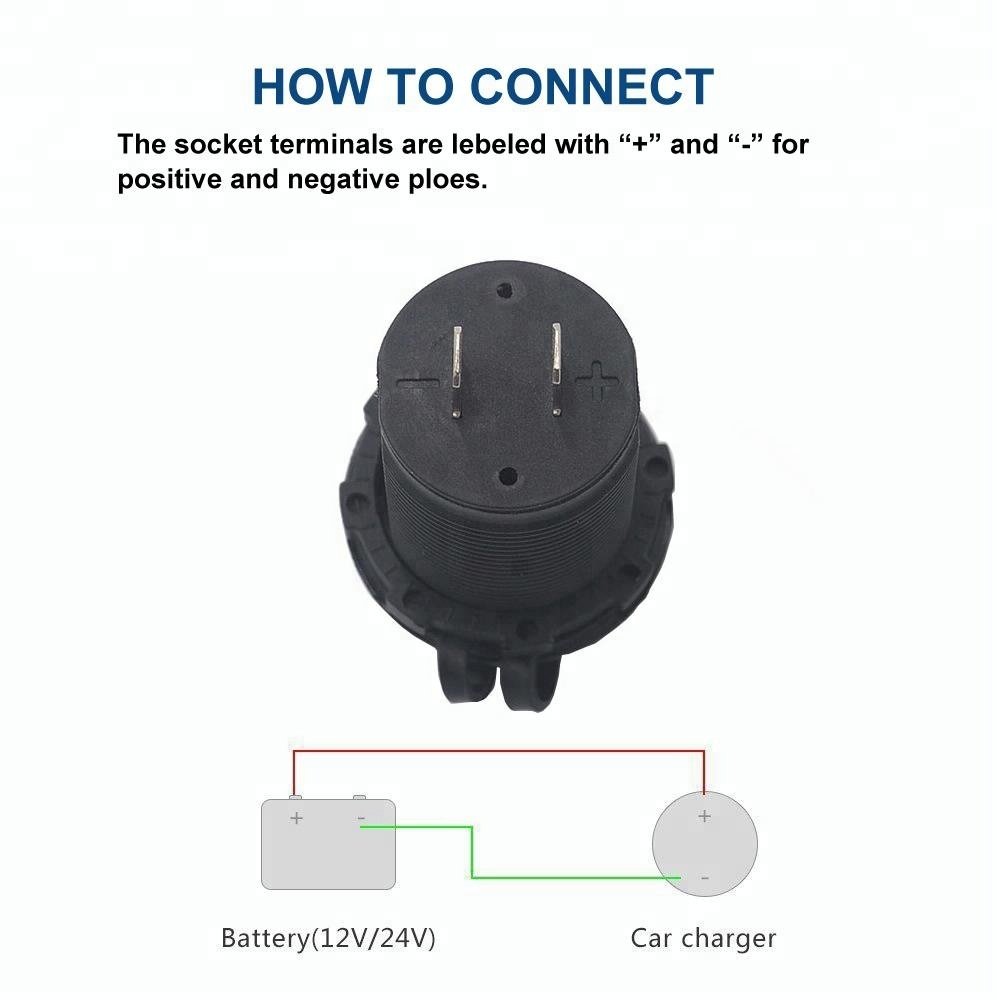 MX Dual USB Charger Power Socket Outlet 12V 1A & 2.1A for Mobile GPS Charger Car Boat Marine Carvans Flush Mount