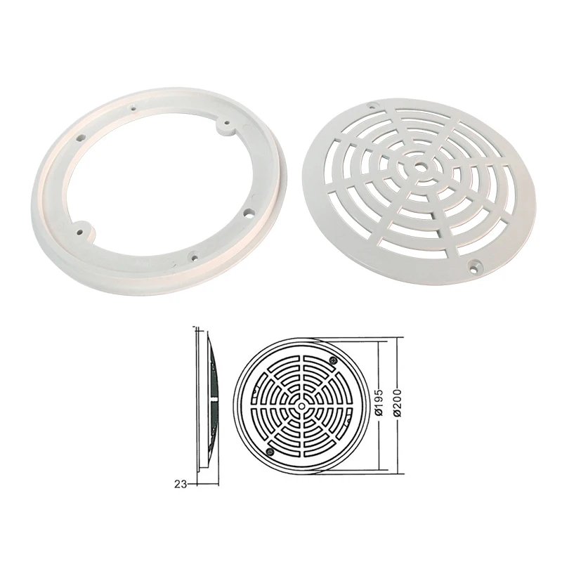 Swimming Pool Accessory Square/Round ABS Main Drain Cover Water for Swimming Pool Drain Return Water Fitting