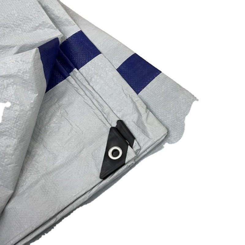 MILLION White Heavy Pe Stripe Fireproof Coated Tarpaulin 200gsm Manufacturer Tarps Camouflage Sheet Plastic Tarp Poly