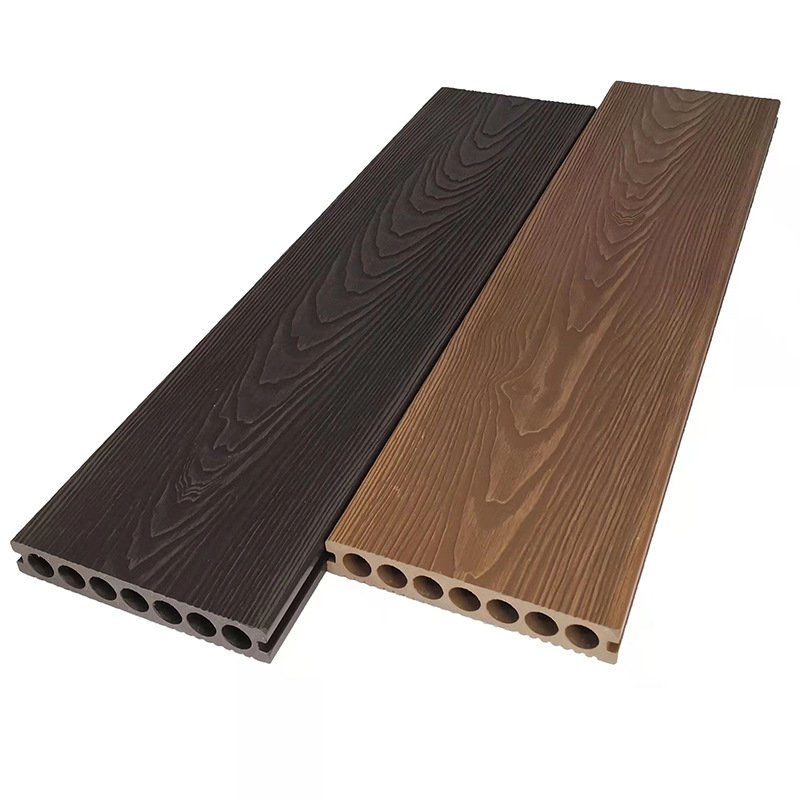 Economic Price WPC Matt Wood Grain 3D Embossing Anti UV Wpc Board Grey Waterproof Laminate Flooring Patio Composite Deck Outdoor