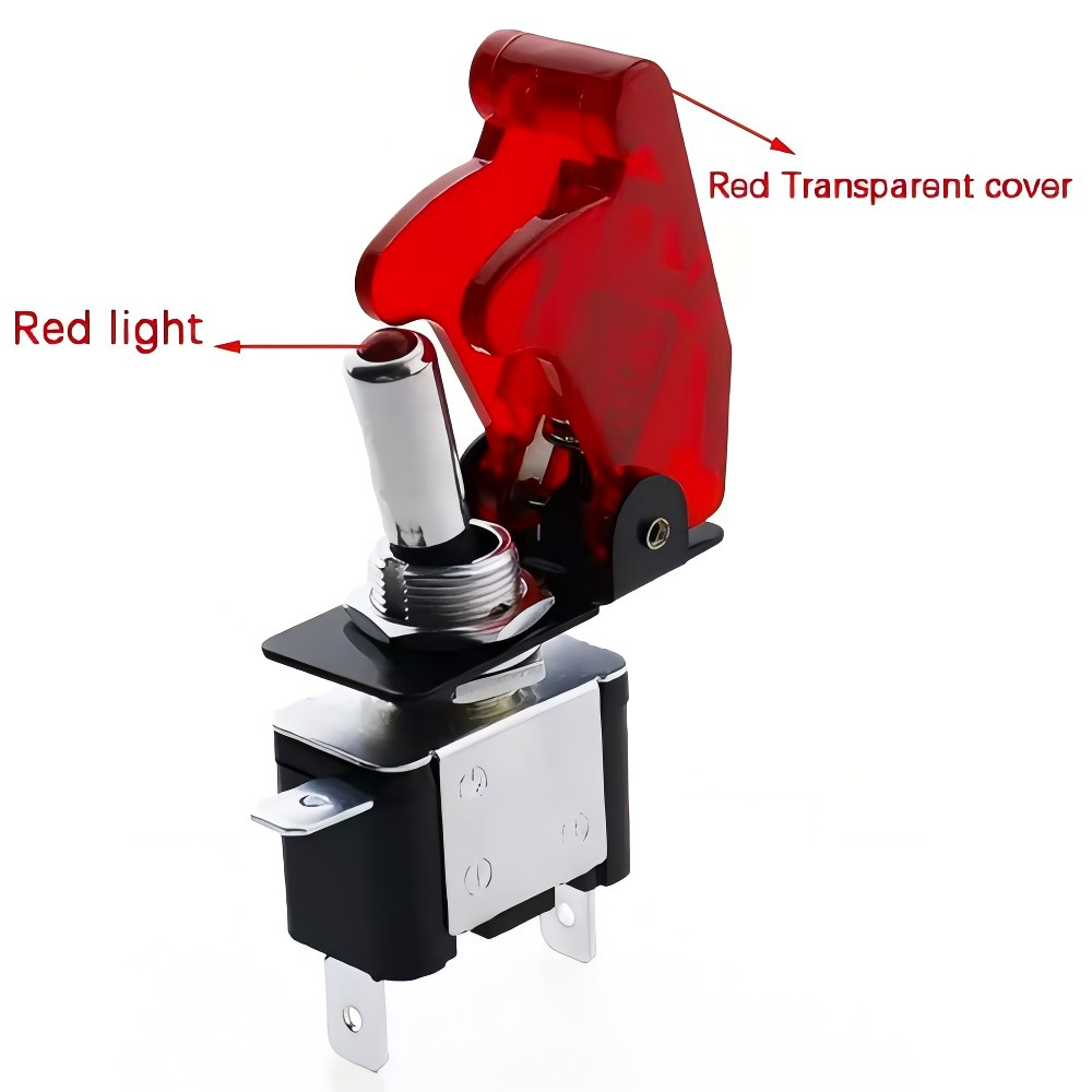 1Set Auto Car Boat Truck ASW-07D Led Toggle Switch with Safety Aircraft Flip up Cover Red Blue Green Yellow White 12V20A