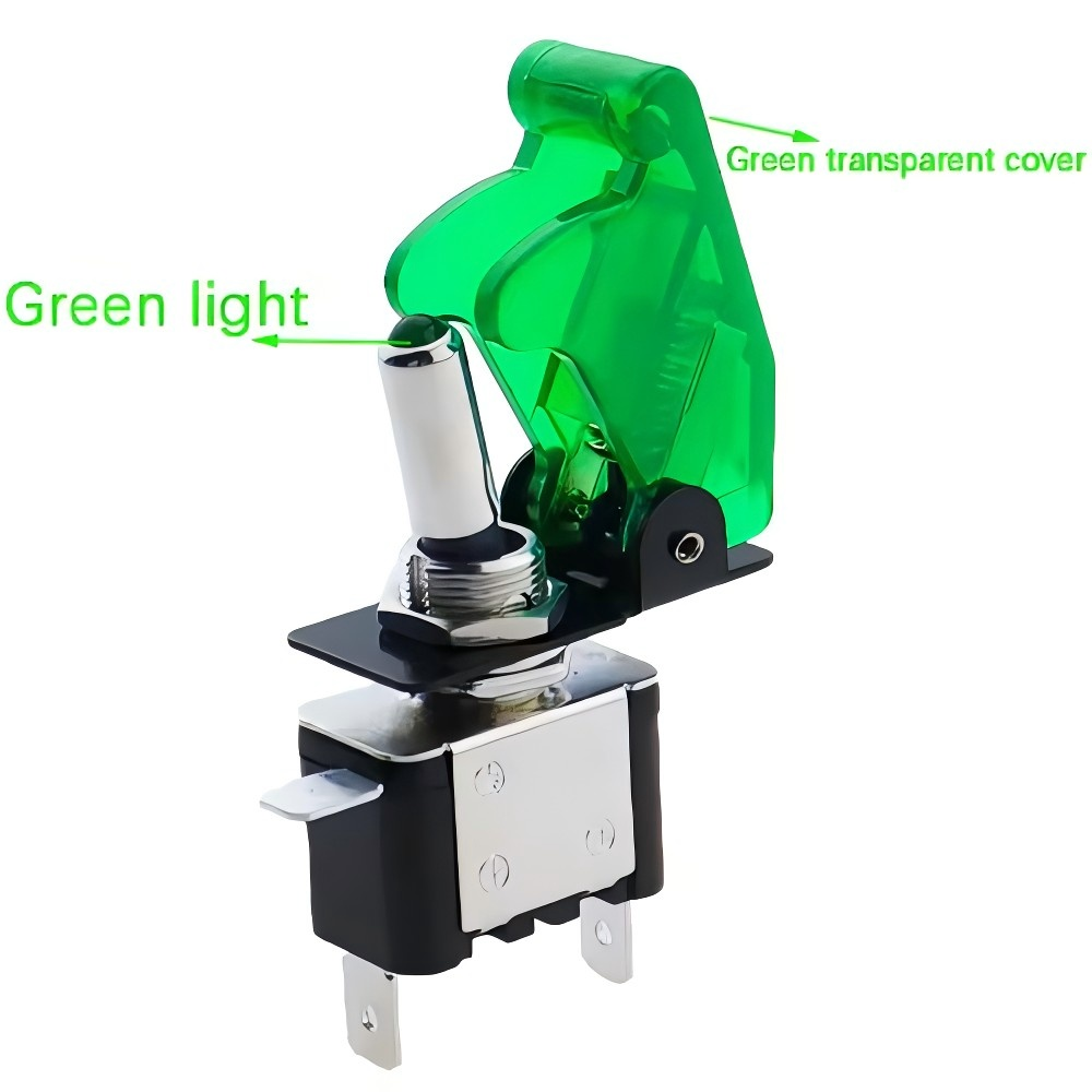 1Set Auto Car Boat Truck ASW-07D Led Toggle Switch with Safety Aircraft Flip up Cover Red Blue Green Yellow White 12V20A
