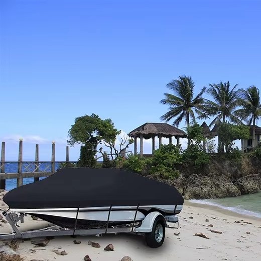 UV Resistant V-Hull Boat Cover for Trailerable Fishing Boats Covers