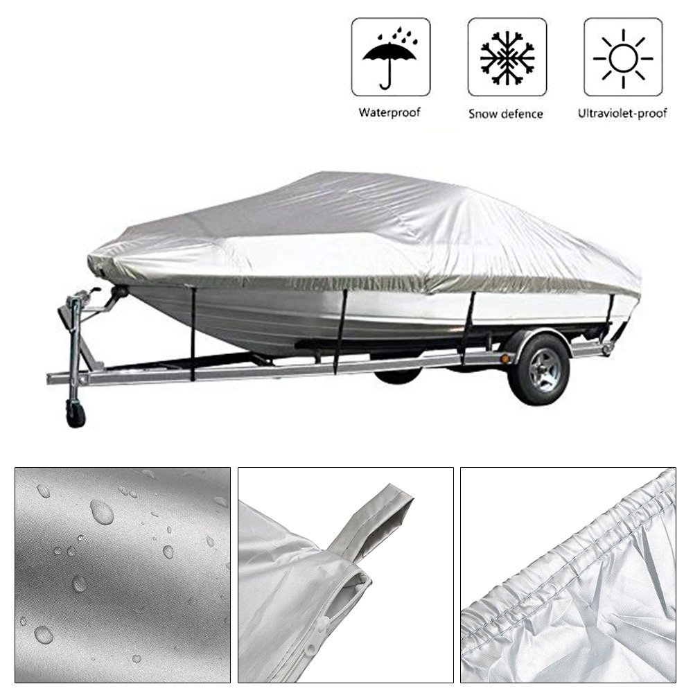 UV Resistant V-Hull Boat Cover for Trailerable Fishing Boats Covers