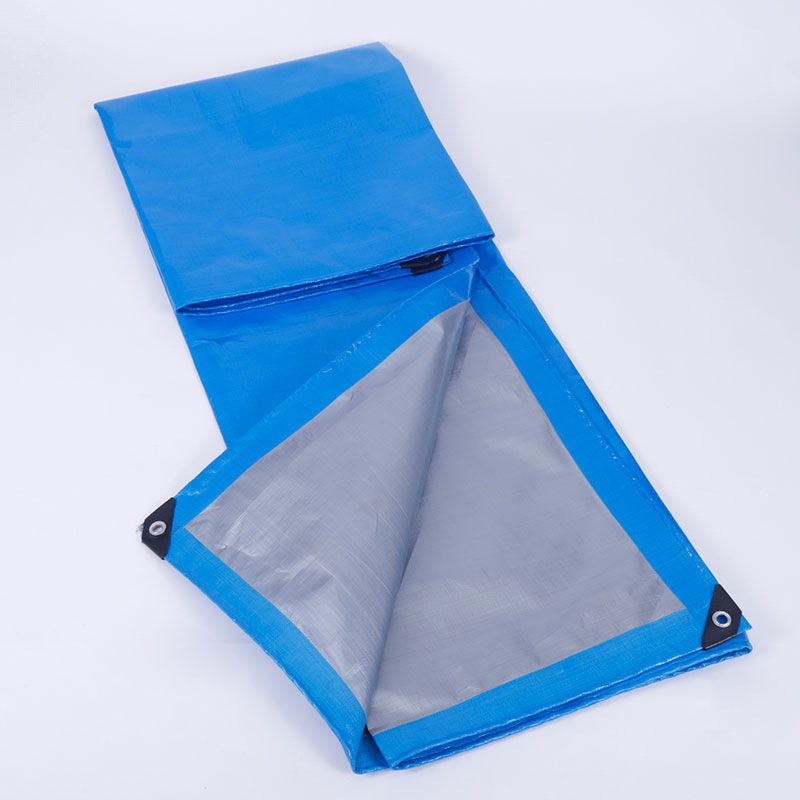 Standard Poly Tarp Sliver Blue Waterproof Polyethylene Tarpaulin Camping Tent Boat or Pool Cover Industrial Fabric PE Tarpaulin