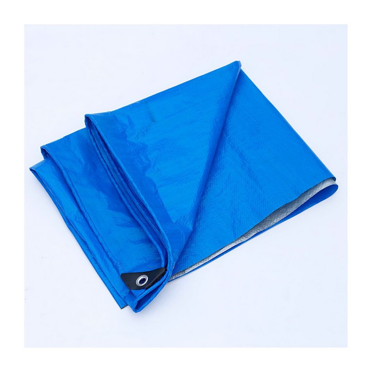 Standard Poly Tarp Sliver Blue Waterproof Polyethylene Tarpaulin Camping Tent Boat or Pool Cover Industrial Fabric PE Tarpaulin