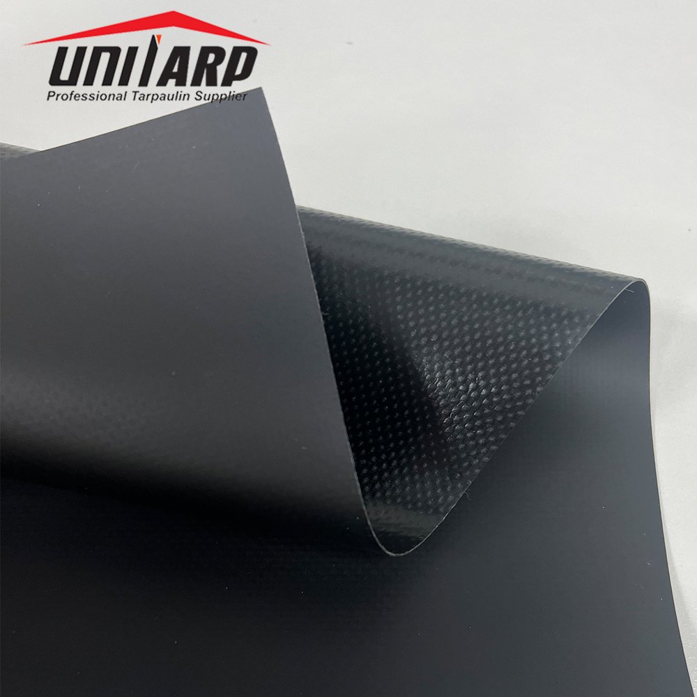 High Tensile Strength Black PVC Tarpaulin Canvas Coated PVC Tarpaulin Tent Truck Cover