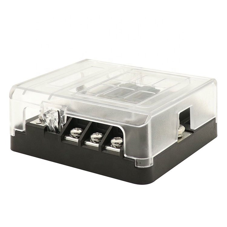 6 Way Integrated Fuse Block Box With Indicator Light Panel Damp-Proof Dust Cover Negative Pole for Marine Car Boat