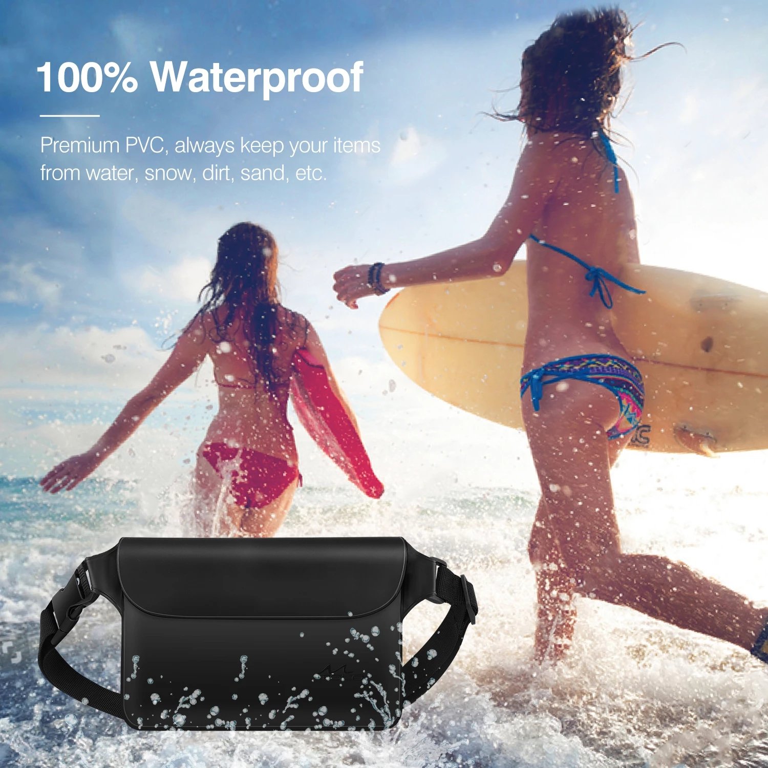 Waterproof Swimming Bag Ski Drift Diving Shoulder Waist Pack Bag Underwater Mobile Phone Bags Case Cover for Beach Boat Sports