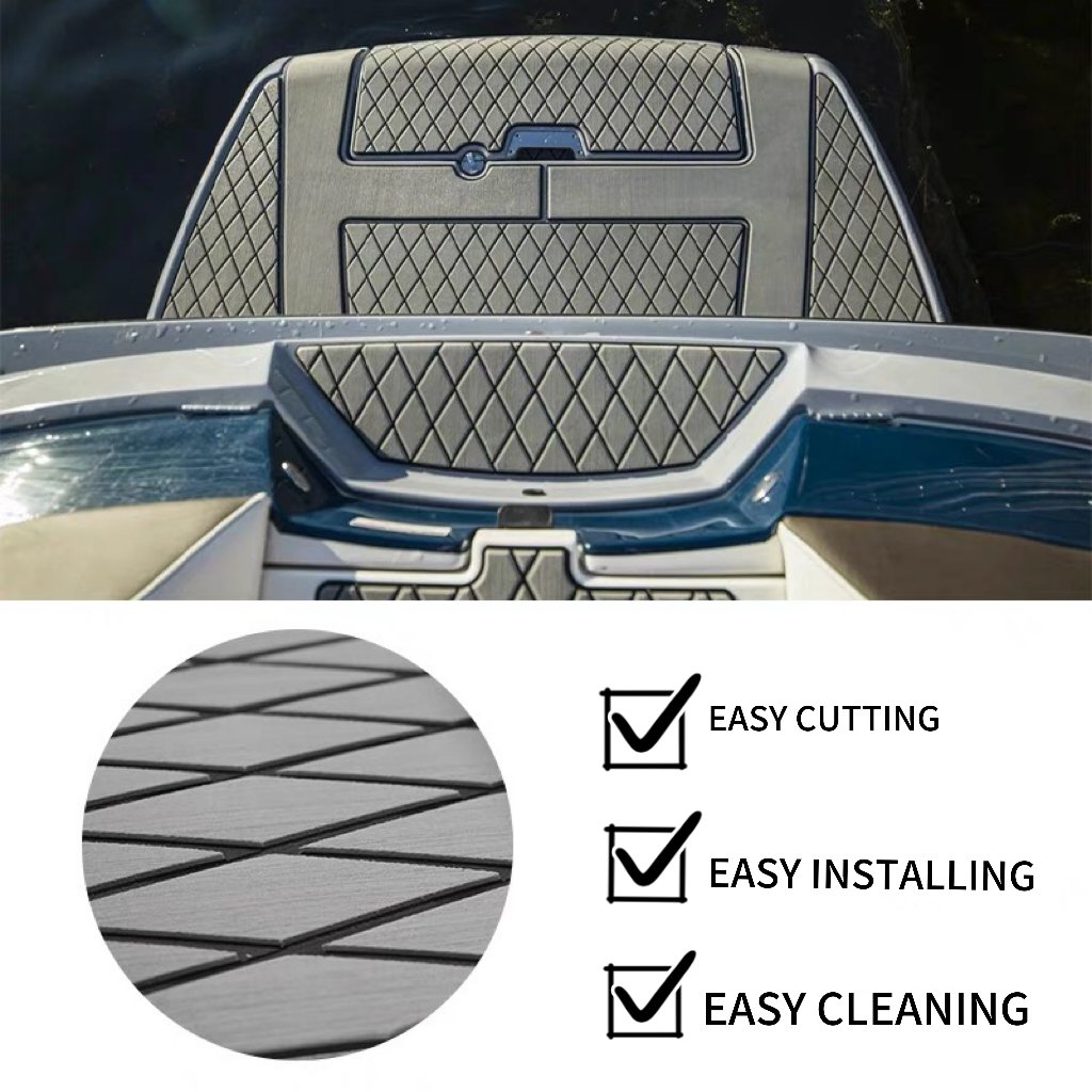 HEROES Composite Brushed Durable EVA Carpet Foam Covering Synthetic Teak Brushed Outdoor Flooring Boat Flooring Marine Decking
